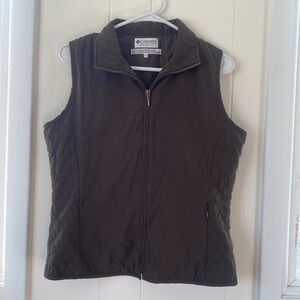Columbia Brown Quilted Zip Front Vest M